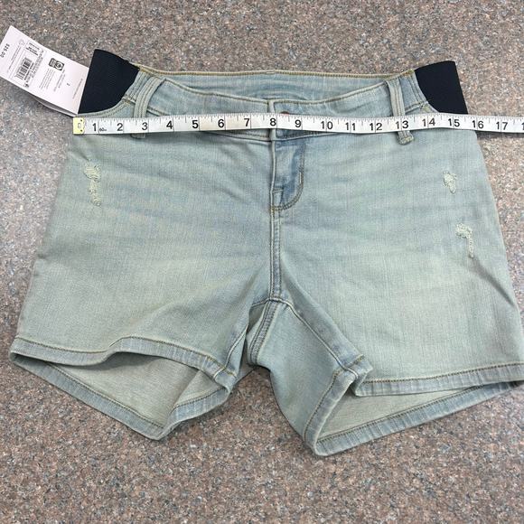 Stretch Denim Maternity Shorts, NEW 2 - Picture 4 of 4